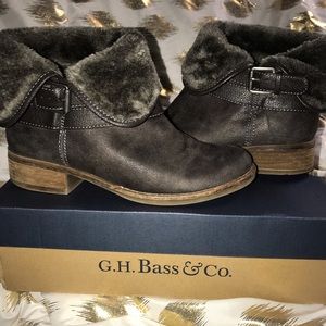 Bass & Co Ankle Boots Fur Size 7